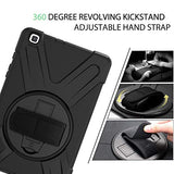 CCMAO Galaxy Tab A 8.0 Case 2019, SM-T290/T295 Case, [Hand Strap] 360 Degree Rotating Kickstand Full-Body Impact Resistant Cover for Samsung Galaxy Tab A 8.0 Inch 2019 (SM-T290 /SM-T295) (Black)