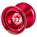 Duncan Toys Windrunner Yo-Yo [Red with Gold Splash] - Unresponsive Pro Level Aluminum Yo-Yo with Double Rim, Concave Bearing, SG Sticker Response