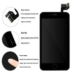 Screen Replacement Compatible iPhone 6s Black 4.7(inch) LCD Display Touch Digitizer Assembly Repair Kit & Home Button,Ear Speaker, Front Camera,Proximity Sensor, Repair Tools