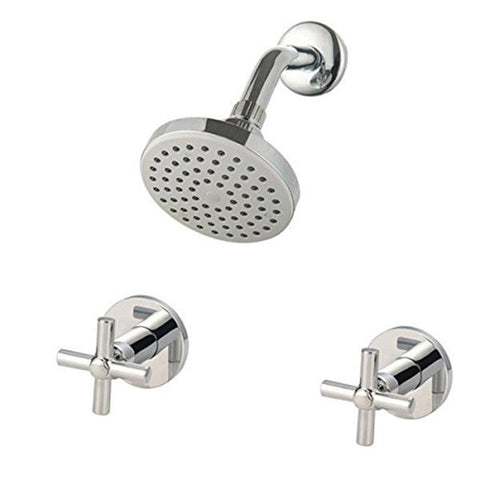 Llave de ducha con 2 manijas con diseño de cruz, Price pfister