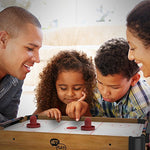 Mini Arcade Air Hockey Table- A Toy for Girls and Boys by Hey! Play! Fun Table- Top Game for Kids, Teens, and Adults- Battery-Operated (22 Inches)