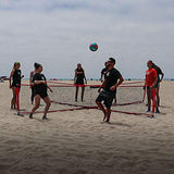 PowerNet 4 Way Soccer Tennis Net | Indoor Outdoor | Portable Fun Game to Build Technical Skill | Practice and Improve Ball Control Headers and Volleys | 2 Sizes (12 ft x 12 ft x 3 ft)