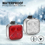 AKALE USB Rechargeable Bike Light Set,Super Bright LED Bicycle Lights Front and Rear, 4 Light Modes, IPX4 Waterproof, Easy to Install for Men Women Kids Road Mountain Cycling ( Silver 2 Pack)