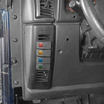 Hooke Road Left Hand A Pillar Lighting Switch Pod 4-Switch Panel for 1997-2006 Jeep Wrangler TJ