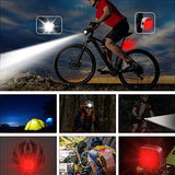 AKALE USB Rechargeable Bike Light Set,Super Bright LED Bicycle Lights Front and Rear, 4 Light Modes, IPX4 Waterproof, Easy to Install for Men Women Kids Road Mountain Cycling ( Silver 2 Pack)