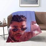 Bad Bunny 2 Bed Throw Blanket, Flannel Fleece, Cozy Plush for Bedroom Living Rooms Sofa Couch 50"x40" Inch