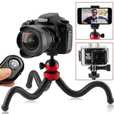 Flexible Tripod for iPhone, 12" Smartphone Tripod + High-Speed Bluetooth Remote for iPhone, Samsung, Compact Gorilla Tripod Stand 360° for GoPro, Cell Phone and DSLR Camera (Tripod + Remote)