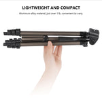 Eocean Tripod, 50-inch Video Tripod for Cellphone with iOS Andriod System, Universal Tripod for Gopro and Camera with Wireless Remote, Compatible with iPhone Xs/Xr/Xs MaX/X/8/Galaxy Note 9/S9/Google
