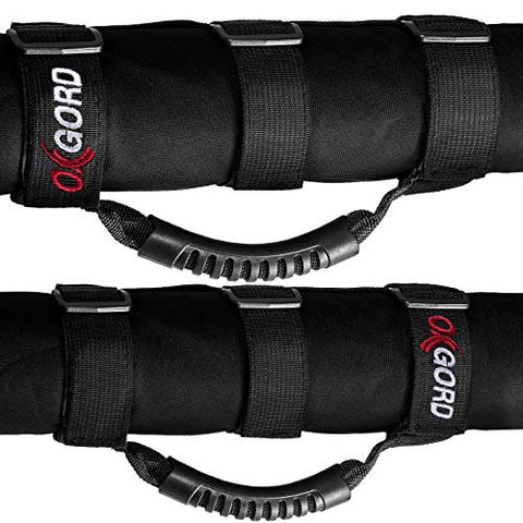 OxGord Roll Bar Grab Handle Grips Set for Jeep, UTV, ATV - Strap Fits 1 1/2 to 3 Inch Bars - Pack of 2, Black