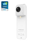 Insta360 Nano 360 Degree Camera VR 3D Panoramic Point and Shoot Digital Video Cameras 3K HD Dual Wide Angle Fisheye Lens for iPhone 7, 7 Plus and all iPhone 6 series, 360 Live on Facebook- Pearl White
