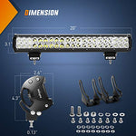 Nilight - ZH003 20Inch 126W Spot Flood Combo Led Light Bar 4PCS 4Inch 18W Spot LED Pods Fog Lights for Jeep Wrangler Boat Truck Tractor Trailer Off-Road,2 years Warranty