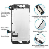 for iPhone 7 Screen Replacement Black(4.7''),i7 3D Touch LCD Display Touch Digitizer with Camera Screen Full Assembly with Repair Tool Kit and Screen Protector