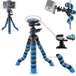 AVAWO Universal 12" Inch Flexible Tripod Wrapable Leg Quick Release Plate for GoPro, iPhone 7 6 6S Plus 5S Samsung note S7 S6 Smartphone + GoPro Tripod Mount + Cell Phone Tripod Adapter