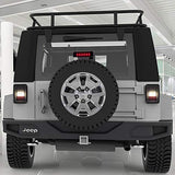 Upgraded Jeep Wrangler JK LED Tail Lights Smoked & Smoked Third High Brake Light - Reverse Lights Turn Signal Lamps Brake Lights Running Lights for Jeep Wrangler JK 2007-2018, 1 Year Warranty