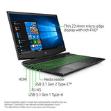 HP Pavilion Gaming 15-Inch Micro-EDGE Laptop, Intel Core i5-9300H Processor, NVIDIA GeForce GTX 1050 (3 GB), 8 GB SDRAM, 256 GB SSD, Windows 10 Home (15-dk0010nr, Shadow Black/Acid Green)