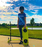 MORFBOARD Skate & Scoot Combo with Bonus Bag to Fit 2-in-1 Scooter & Skateboard Gear, 3-Position Adjustable Height and Extra Wide Skateboard Deck, for Boys or Girls 8 Years and Up, Supports 150 lbs