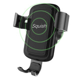 Squish Wireless Charger Car Mount Adjustable Gravity Air Vent Phone Holder for iPhone Samsung Nexus Moto OnePlus HTC Sony Nokia and Android Smartphones Qi Certified