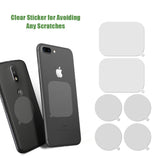 Pop-Tech 3M Adhesive Sticker Tapes Accessories Pack Replacement Kit for Magnetic Phone Car Mount and Pop Grip Mount Base, Includes Rectangle Metal Plate and Round Magic Plate, Clear Protective Films
