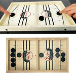 Gexmil Table Desktop Battle 2 in 1 Ice Hockey Game Portable Board Games for Kids Fast Sling Puck Game,Winner Board Games Toys Party Home Interactive Games Toys