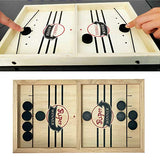 Gexmil Table Desktop Battle 2 in 1 Ice Hockey Game Portable Board Games for Kids Fast Sling Puck Game,Winner Board Games Toys Party Home Interactive Games Toys