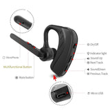 Bluetooth Headset, Wireless Earpiece V4.1 Ultralight HandsFree Business Earphone with Mic for Business/Office/Driving-Black