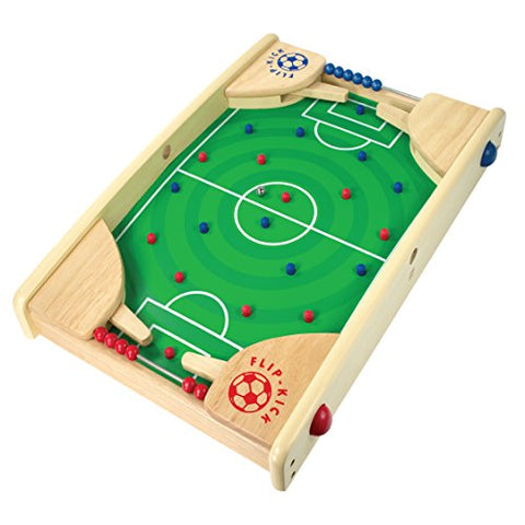 I'm Flipkick: Wooden Tabletop Football/Soccer Pinball Games, Indoor Portable Sport Table Board for Kids and Family