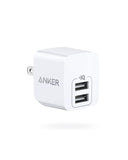 Anker PowerPort Mini Dual Port Wall Charger, Super Compact USB Charger, 2.4A Output & Foldable Plug for iPhone Xs/XS Max/XR/X/8/7/6/Plus, iPad Pro/Air 2/Mini 4, Samsung, and More