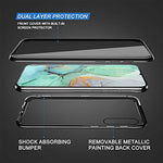 Huawei P30 Pro Case, ZHIKE Magnetic Adsorption Case Front and Back Tempered Glass Full Screen Coverage One-piece Design Flip Cover for Huawei P30 Pro (Clear Black)
