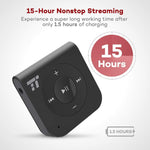 15 Hour Bluetooth Receiver/Bluetooth Car Kit, TaoTronics Portable Wireless Audio Adapter 3.5mm Aux Stereo Output (Hands-Free Calling, Bluetooth 4.2, A2DP, CVC Noise Cancelling)