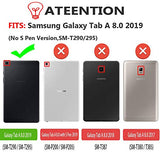 CCMAO Galaxy Tab A 8.0 Case 2019, SM-T290/T295 Case, [Hand Strap] 360 Degree Rotating Kickstand Full-Body Impact Resistant Cover for Samsung Galaxy Tab A 8.0 Inch 2019 (SM-T290 /SM-T295) (Black)
