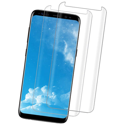 [2PACK] Galaxy S8 Clear Screen Protector,[Case Friendly][Anti-Fingerprint] Tempered Glass Screen Protector Compatible with Samsung Galaxy S8