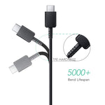 Adaptive Fast Charging Dual-Port Car Charger with USB Type C Charger Cable Compatible Samsung Galaxy S9 / S9+ / S8 / S8 Plus/Active/Note 8 / Note 9 and More