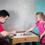 Mini Arcade Air Hockey Table- A Toy for Girls and Boys by Hey! Play! Fun Table- Top Game for Kids, Teens, and Adults- Battery-Operated (22 Inches)