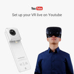 Insta360 Nano 360 Degree Camera VR 3D Panoramic Point and Shoot Digital Video Cameras 3K HD Dual Wide Angle Fisheye Lens for iPhone 7, 7 Plus and all iPhone 6 series, 360 Live on Facebook- Pearl White
