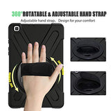 CCMAO Galaxy Tab A 8.0 Case 2019, SM-T290/T295 Case, [Hand Strap] 360 Degree Rotating Kickstand Full-Body Impact Resistant Cover for Samsung Galaxy Tab A 8.0 Inch 2019 (SM-T290 /SM-T295) (Black)
