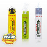 Gag Chewing Gum 3-in-1 Prank Toys Set - Shocking, Water Squirt and Cockroach Snapping Gum Packs - Make Your Friends Laugh and Prank Office Co-Workers - Practical Joke Trick Toy Gift