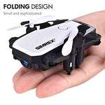 SIMREX X300C Mini Drone RC Quadcopter Foldable Altitude Hold Headless RTF 360 Degree FPV Video WiFi 720P HD Camera 6-Axis Gyro 4CH 2.4Ghz Remote Control Super Easy Fly for Training(White)