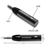 Mini Bluetooth Receiver, RIVERSONG Wireless Bluetooth 4.1 Receiver Aux Receiver Adapter, Hands-Free Car Kits 3.5mm Bluetooth Audio Jack Receiver for Audio Stereo System Headphone Speaker (Black)