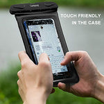 Floating Waterproof Phone Pouch, 100ft IPX8 Waterproof Case Compatible for iPhone XS Max/XR/X/8/8P/7/7P Galaxy up to 6.5", Lanyard Dry Bag for Snorkeling Pools Beach Kayaking Travel Bath(2 Pack Black)