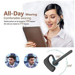 Bluetooth Headset, Wireless Earpiece V4.1 Ultralight HandsFree Business Earphone with Mic for Business/Office/Driving-Black