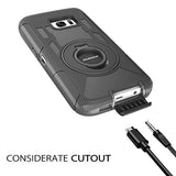 Galaxy S7 Case, DUEDUE Ring Kickstand Belt Clip Holster,Shockproof Heavy Duty Hybrid Hard PC Soft Silicone Full Body Rugged Protective Case for Samsung Galaxy S7 (G930), Black