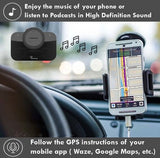 Car Speakerphone VeoPulse B-PRO 2 Hands Free with Bluetooth Automatic Cellphone Connection - Safe Hands-free kit Talking and Driving Wireless Technology - Compatible with All Cars and Bluetooth Phones