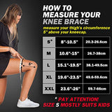 POWERLIX Knee Compression Sleeve - Best Knee Brace for Knee Pain for Men & Women – Knee Support for Running, Basketball, Weightlifting, Gym, Workout, Sports – Please Check Sizing Chart