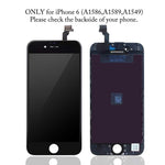 QIANZEY666 for iPhone 6 Screen Replacement (Black), LCD Touch Screen Digitizer Display Frame Assembly Kit with Repair Tools + Glass Screen Protector, iPhone 6 4.7 Inch Only