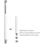 Stylus, ChaoQ 4 Pcs Mesh Fiber Tip Stylus Pens for Universal Touch Screens Devices, with 4 Extra Replaceable Mesh Fiber Tips and 4 Extra Rubber Tips