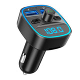 Nulaxy Bluetooth FM Transmitter, Wireless Radio Bluetooth Transmitter Adapter Music Player Car Kit with Blue LED Backlit, 5V/ 2.4A Charging, Support Handsfree Calling, USB Flash Drive, microSD- NX10