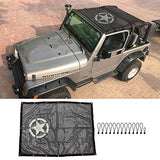 Bestaoo Polyester Full Mesh Sun Shade Top Cover Provides for Jeep Wrangler TJ 1997-2006 (Star)