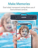 Anker Universal Waterproof Case, IPX8 Waterproof Phone Pouch Dry Bag for iPhone X / 8 / 8 Plus, Samsung Galaxy S8 / S7, Samsung Note Series, Google Pixel 2, up to 6 Inches—2 Pack