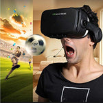 AOGUERBE VR Headset, VR Goggles Box Virtual Reality Headset Bluetooth Controller 3D VR Glasses for TV Movies Video Games with iPhone Xs XR X 8 7 6/Plus, for Samsung s9 s8 s6 4.0-6.0 in Screen - Black