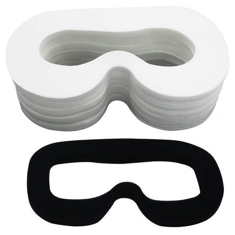 Lunies Disposable Cover Mask with Sponge Mat and Magic Sticks Replacement for H-T-C Vive VR Virtual Reality Headset - Prevent Eye Infections White (100PCS)